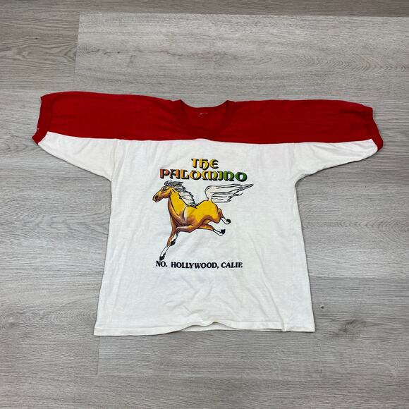 VTG 70s The Palomino Club Shirt Medium North Hollywood Rock Venue - Picture 2 of 9